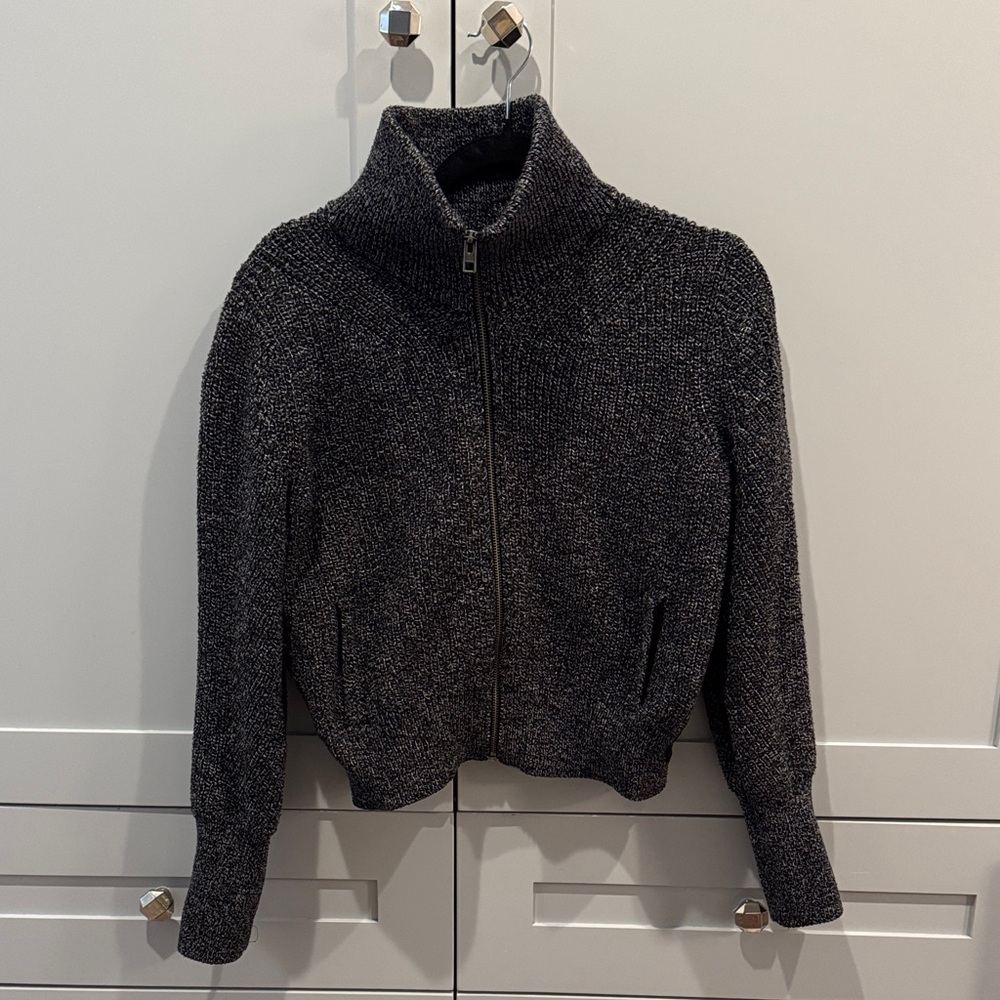 Athleta Downtown Sweater Jacket – Full Zip – Heather Charcoal